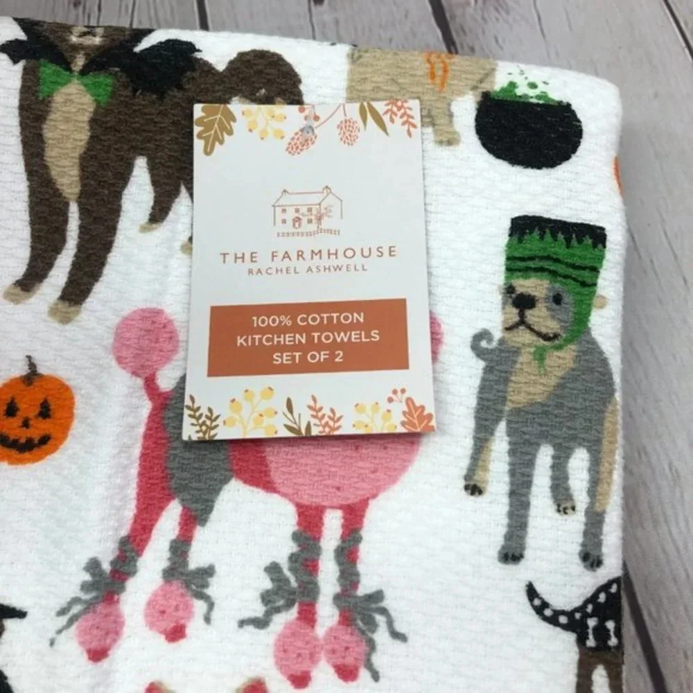 Dachshund halloween kitchen towel set of 2 The farmhouse